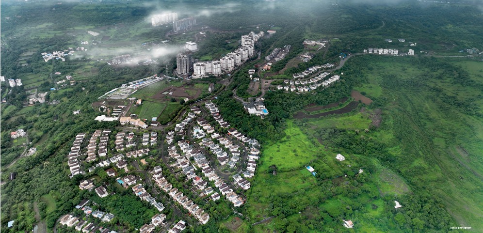 Paranjape Forest Trails Bhugaon township aerial view
